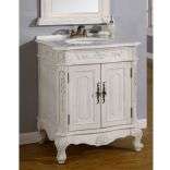 Bella Antique White Bathroom Vanity/ Cabinet  Overstock