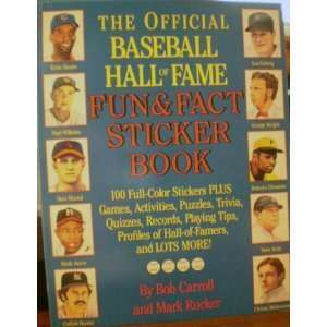  BASEBALL HALL OF FAME FUN AND FACT STICKER BOOK 