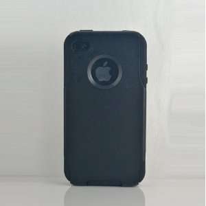  Black Mesh PC Silicone Soft Hard Case for Apple Iphone 4g 