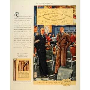  1935 Ad Classy Men Style Tailor Trousers Talon Waldorf 