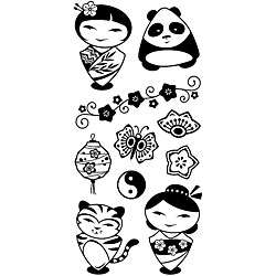 Inkadinkado Asian Characters Clear Stamp Sheet  Overstock