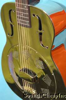   998D Roundneck Style O Bell Brass Resonator Guitar Diamond Coverplate