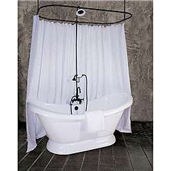 Classique White 73 inch Pedestal Tub with Shower Pack  