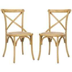   Bradford X Back Oak Finish Side Chairs (Set of 2)  Overstock