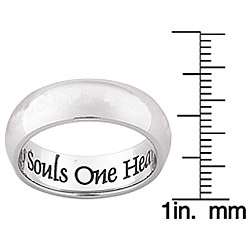 Stainless Steel Two Souls Engraved Message Band  