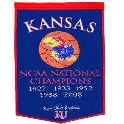 Kansas Jayhawks NCAA Basketball Dynasty Banner  Overstock
