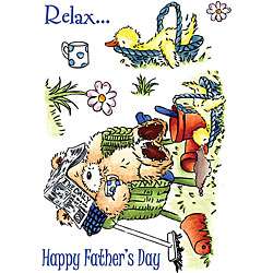 Popcorn the Bear Unmounted Fathers Day Rubber Stamp Set   