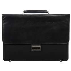 Victorinox Eduard Black Flapover Laptop Briefcase  
