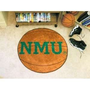  Northern Michigan NMU Wildcats Basketball Shaped Area Rug 