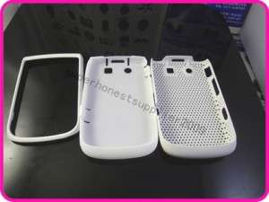 1X Rubber Cover Case F BlackBerry Torch 9800 WH BB16  