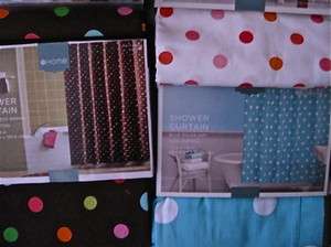 Dots Shower CurtainBrown Pink/Orange or Blue Cotton Home Ombre Lots O 