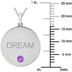 10k Gold DREAM February Birthstone Amethyst Designer Necklace 
