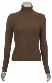 Sutton Studio Womens Cashmere Ribbed Turtleneck Sweater  