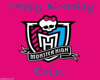 Monster High Edible Birthday Cake Image Topper  