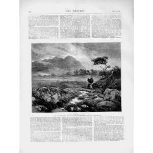   : 1874 Waterlow Fine Art Landscape Mountains Country: Home & Kitchen