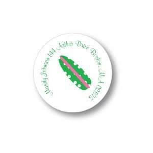   Dot Pear Design   Round Stickers (Lets Go Surfing)
