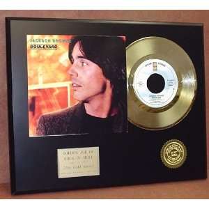 JACKSON BROWNE GOLD 45 RECORD PICTURE SLEEVE LIMITED EDITION DISPLAY