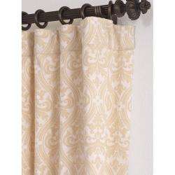   Cream Color 84 inch Cotton Damask Curtain Panel  Overstock