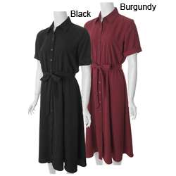 Adi Designs Juniors Belted Button front Maxi Dress  