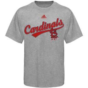  adidas St. Louis Cardinals Ash Youth Script T shirt 