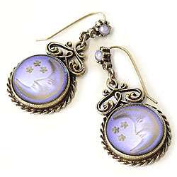 Sweet Romance Iridescent Moon Earrings  