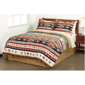  Southwest Turquoise Tan Red Native American Twin Comforter 