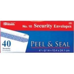  BAZIC #10 Peel & Seal Security Envelope (40/Pack) Case 