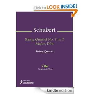 String Quartet No. 7 in D Major, D94 Sheet Music Franz Schubert 