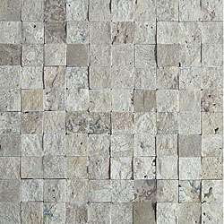 Travertine Split face Tumbled Mosaic Tiles (Set of 5)  
