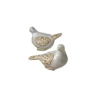  Large Scroll Wing Dove Pair. C