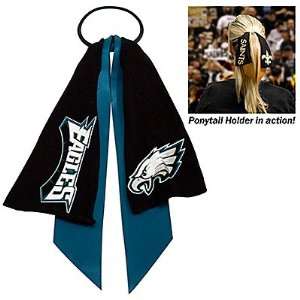   Philadelphia Eagles Ponytail Holder Hair Tie Ribbon: Sports & Outdoors
