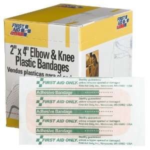  First Aid Only 2 X 4 Elbow & Knee Plastic Bandage, 25 