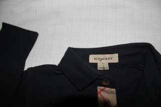   Authentic Burberry Navy Dark Blue Nova Trim T shirt Size 12 Months