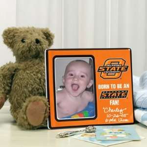  Oklahoma State Cowboys Born to Be Ceramic Picture Frame 