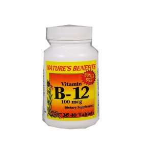  Vitamin B 12 100 mcg Dietary Supplement 40 Tablets