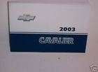 2003 Chevrolet Cavalier Owners Manual owners FRENCH
