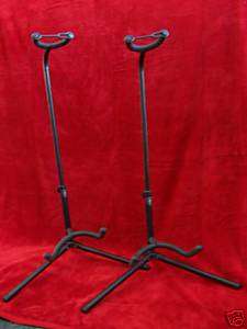 New 2 GUITAR STANDS, FOR ACUSTIC,ELECTRIC OR BASS BLACK  