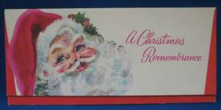 VINTAGE SANTA CHRISTMAS MONEY HOLDER GREETING CARD NEW  