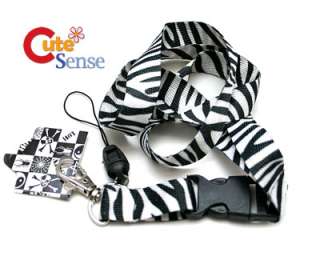 Zebra Black&White Animal Key Chain /ID Holder Lanyard  