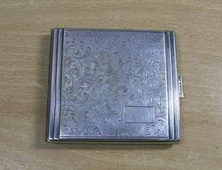 Antique German Silver   Plated Alpacca Cigarette Box #L  
