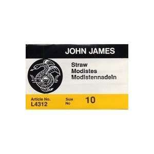  John James Milliners / Straw Uncarded Needles Size 10 25ct 