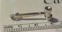 Sterling Silver Lg Judge Gavel or Croquet Mallet Charm  