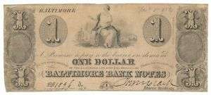 Obsolete 1841 Currency Baltimore & Ohio Note / FINE  