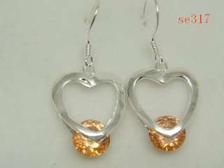925 Sterling Silver Earrings hook jewelry beads dangle charm Pendant 