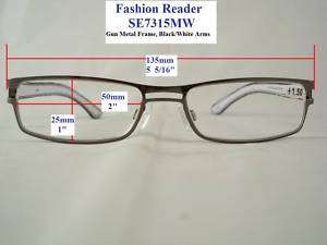 Designer Fashion Reading Glasses S7315 Free Pouch +2.50  