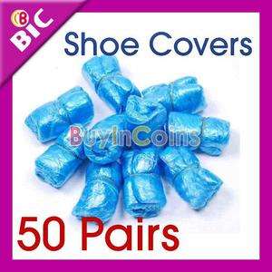 50 Pairs Disposable Plastic Shoe Covers Carpet 100 PCS  