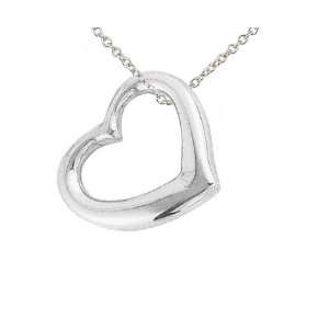  Sterling Silver Floating Pretti Heart Pendant: Jewelry