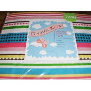  Divatex Kids Sheet Set Twin polka Dots & Stripes
