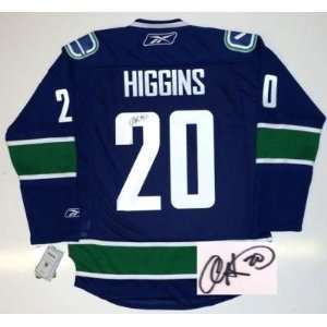 Chris Higgins Signed Jersey   Vancouver Canucks 11 Rbk  