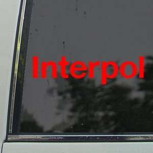  Interpol Red Decal Rock Band Car Truck Window Red Sticker 